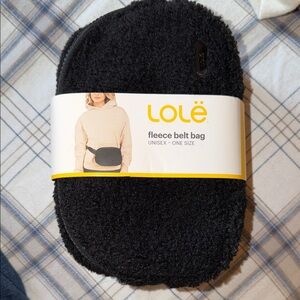 Lole Women's Black Fleece Belt Bag